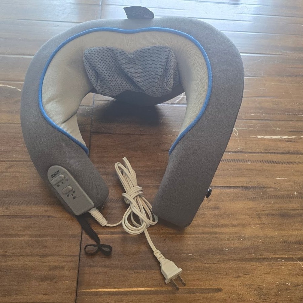 Conair NM10 Dual Neck and Shoulder Massager with Heat Grey Blue Corded Electric